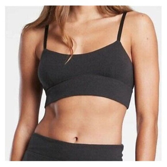 Athleta Other - Athleta Well Rested Rib Sleep Bra Black Small